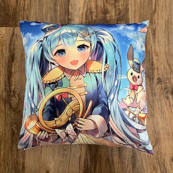 Hatsune Miku Double Sided Satin Covered Decorative Pillow - Picture 1 of 4